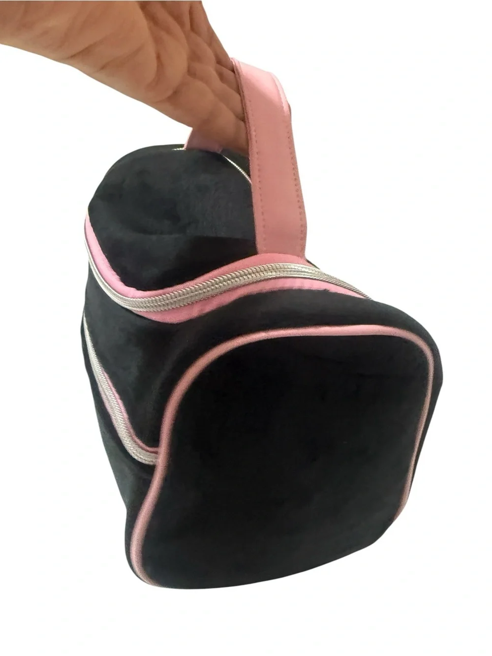 Juicy Couture Black and Pink Velvet Cosmetic Pouch